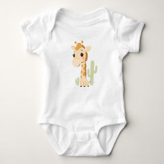 Cute Giraffe Baby Jersey Bodysuit