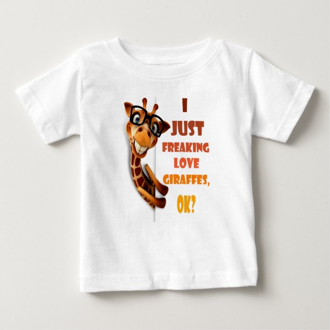 Cute Giraffe Baby T-Shirt (Front)