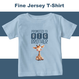 Cute giraffe big brother blue baby T-Shirt