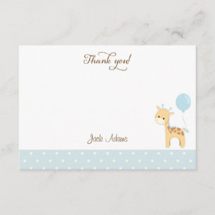 Cute Giraffe Birthday Thank You Card