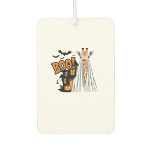 Cute Giraffe Boo Fun Halloween Costume Zoo Lover Car Air Freshener