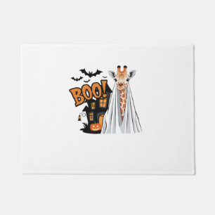 Cute Giraffe Boo Fun Halloween Costume Zoo Lover Doormat