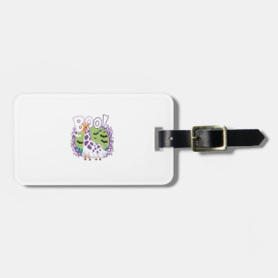 Cute Giraffe Boo Ghost Halloween Costume Zoo Lover Luggage Tag