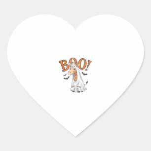 Cute Giraffe Boo Halloween Costume Zoo Lover _10 Heart Sticker