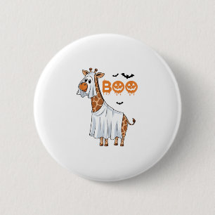 Cute Giraffe Boo Halloween Costume Zoo Lover _7 6 Cm Round Badge