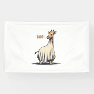 Cute Giraffe Boo Halloween Costume Zoo Lover Giraf Banner