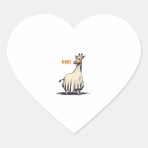 Cute Giraffe Boo Halloween Costume Zoo Lover Giraf Heart Sticker