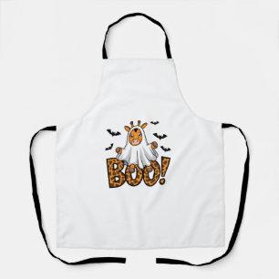 Cute Giraffe Boo Halloween Fun Costume Zoo Lover Apron