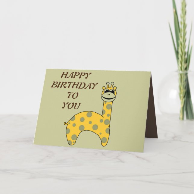 Cute Giraffe Card (Front)
