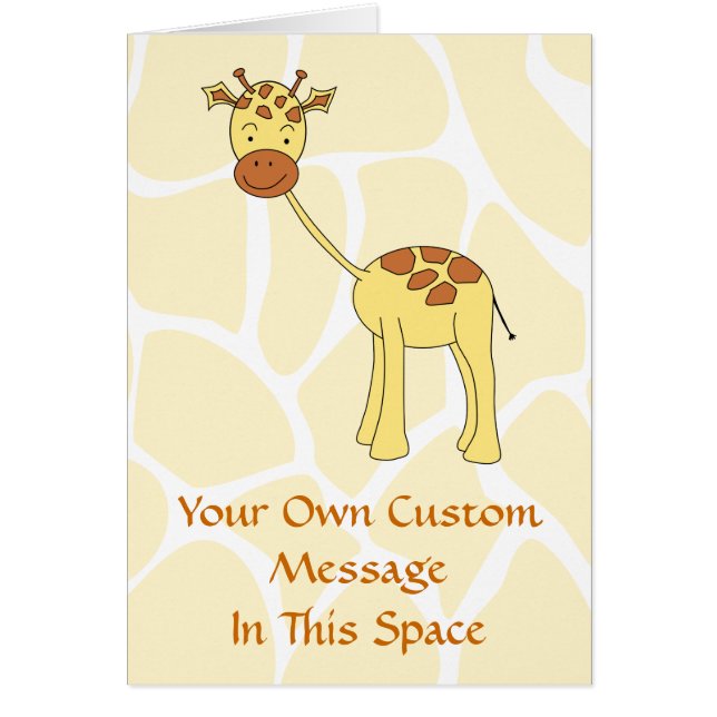 Cute Giraffe. Cartoon. (Front)