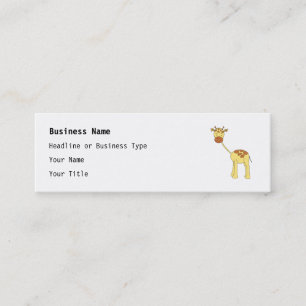 Cute Giraffe. Cartoon. Mini Business Card