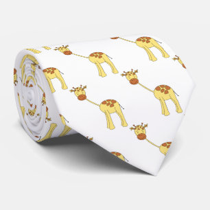 Cute Giraffe Cartoon Tie
