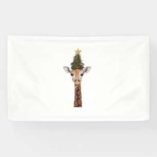 Cute Giraffe Christmas Tree Giraffe Lovers _1 Banner
