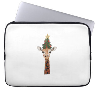 Cute Giraffe Christmas Tree Giraffe Lovers _1 Laptop Sleeve