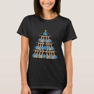 Cute Giraffe Christmas Tree Giraffe Lovers Xmas Ho T-Shirt