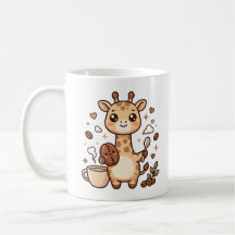 Cute Giraffe Coffee Mug Kawaii Art