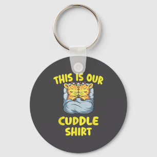 Cute Giraffe Couple This Is Our Cuddle  Key Ring