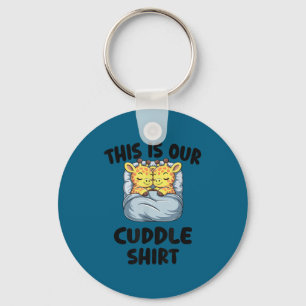 Cute Giraffe Couple This Is Our Cuddle  Key Ring