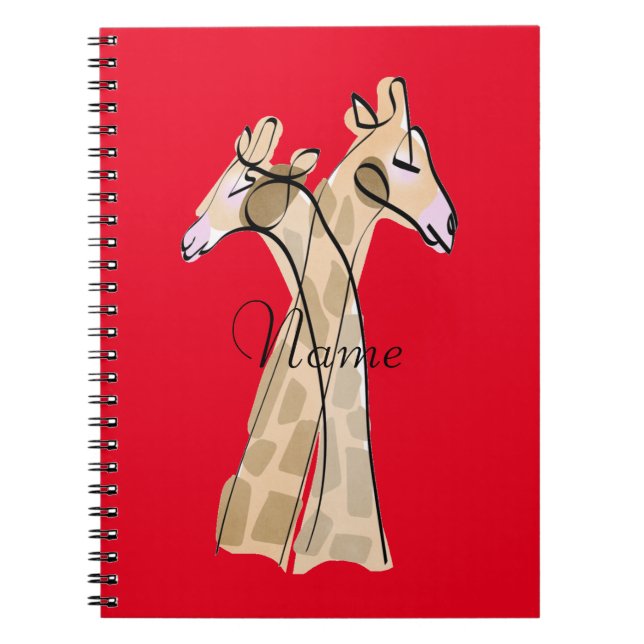 Cute Giraffe Couple  Thunder_Cove  Notebook (Front)