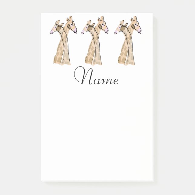 Cute Giraffe Couple  Thunder_Cove Post-it Notes (Front)