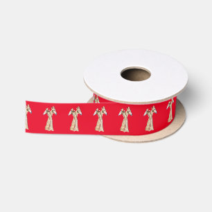 Cute Giraffe Couple Thunder_Cove Satin Ribbon