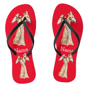 Cute Giraffe Couple Thunder_Cove  Thongs
