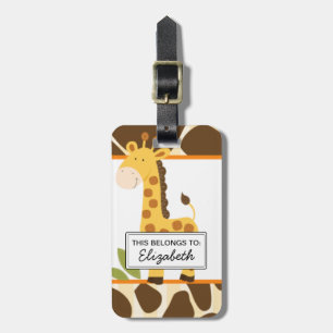 Cute Giraffe Customisable Luggage Tag