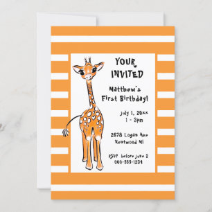 Cute Giraffe drawing  Invitation
