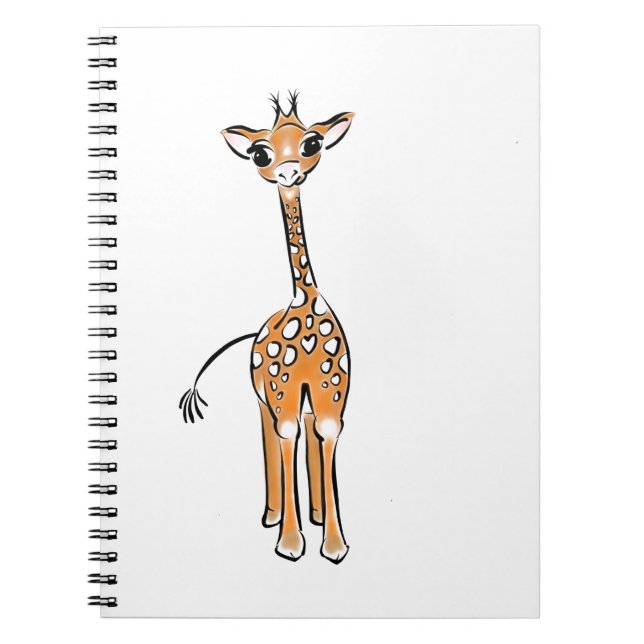 Cute giraffe drawing  notebook (Front)
