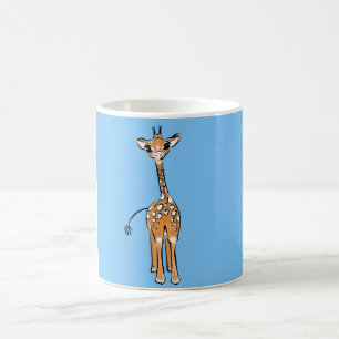 Cute Giraffe drawing, safari animals  Coffee Mug