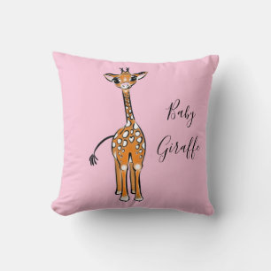 Cute Giraffe drawing, safari animals  Cushion