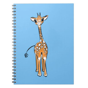 Cute Giraffe drawing, safari animals  Notebook