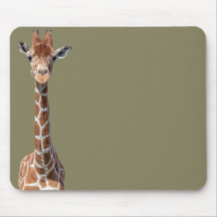 Cute giraffe face mouse pad
