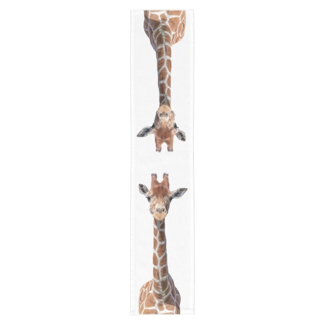 Cute giraffe face short table runner (Front)