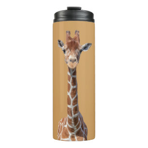 Cute giraffe face thermal tumbler