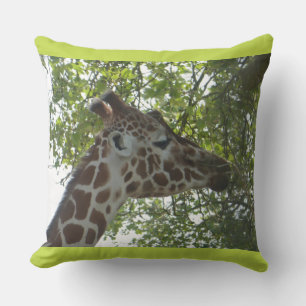 Cute Giraffe Face Throw Pillow