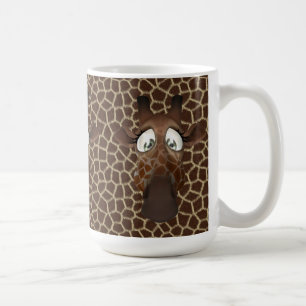 Cute Giraffe Faces Animal Fur Pattern Mug