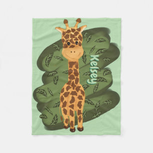 Cute Giraffe Fleece Blanket