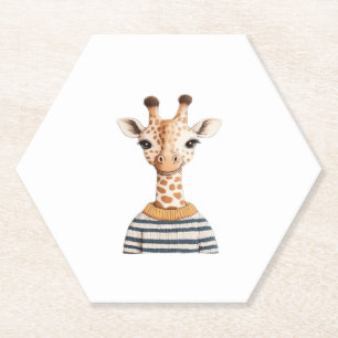 Cute Giraffe for Kids Classic T-Shirt Paper Coaster