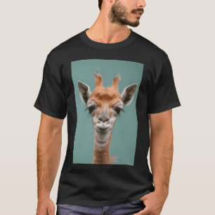 Cute giraffe Funny animal art family T-Shirt