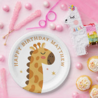 Cute giraffe. Funny animal safari kids birthday