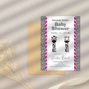 Cute Giraffe Gender Reveal Invitation