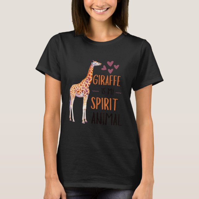Cute Giraffe  Giraffe Is My Spirit Animal 1 T-Shirt (Front)