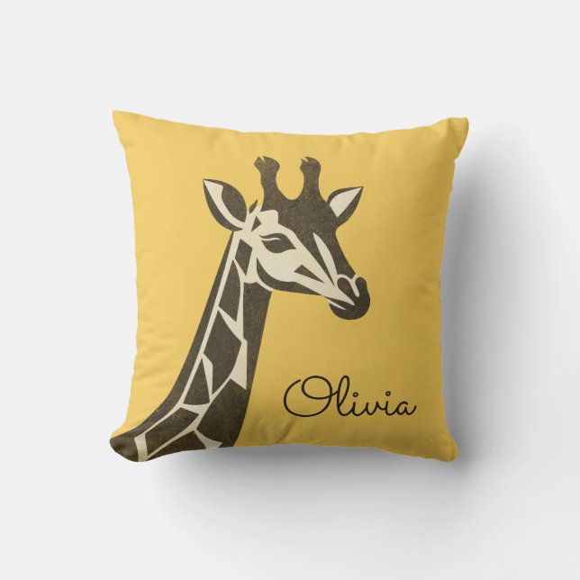 Cute giraffe head decoration cushion (Front)