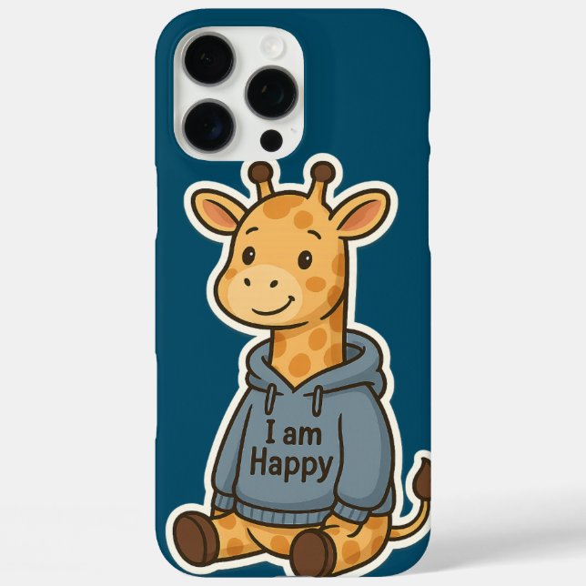 Cute Giraffe Hoodie Sticker  Case-Mate iPhone Case (Back)
