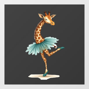 Cute giraffe in a tutu dancing as a ballerina, gif