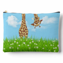 Cute Giraffe in Green Grass