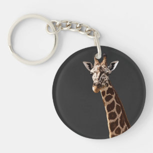 Cute Giraffe Is Looking At You! Key Ring