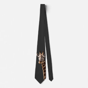 Cute Giraffe Is Looking At You! Tie