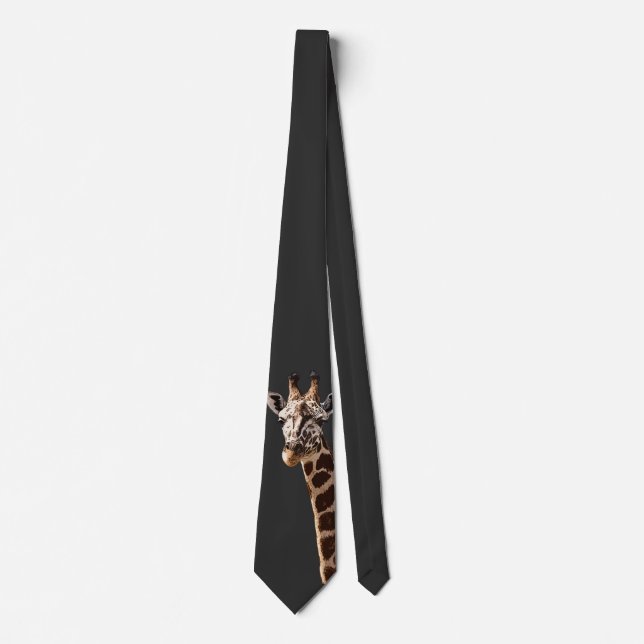 Cute Giraffe Is Looking At You! Tie (Front)